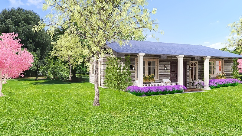 Little Cottage house and Garden 3d design renderings