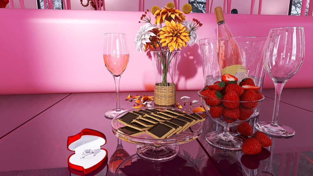 #ValentineContest-Honeymoon Suite 3d design renderings