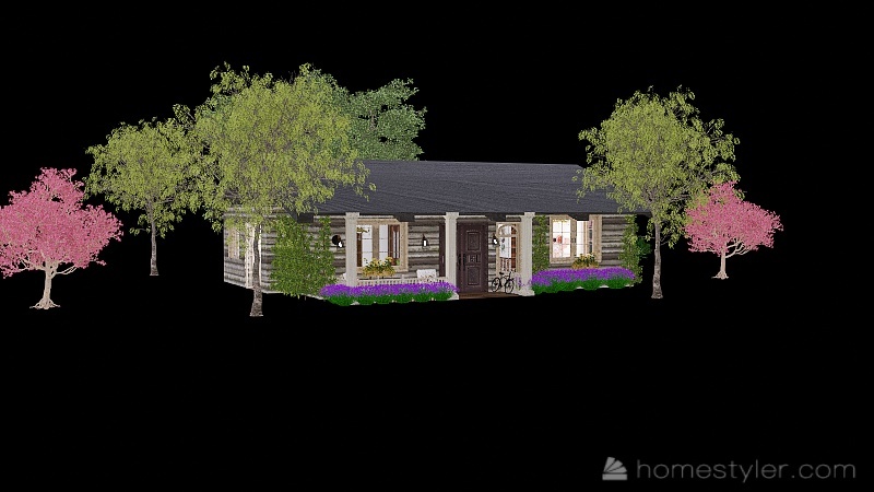 Little Cottage house and Garden 3d design picture 95.58
