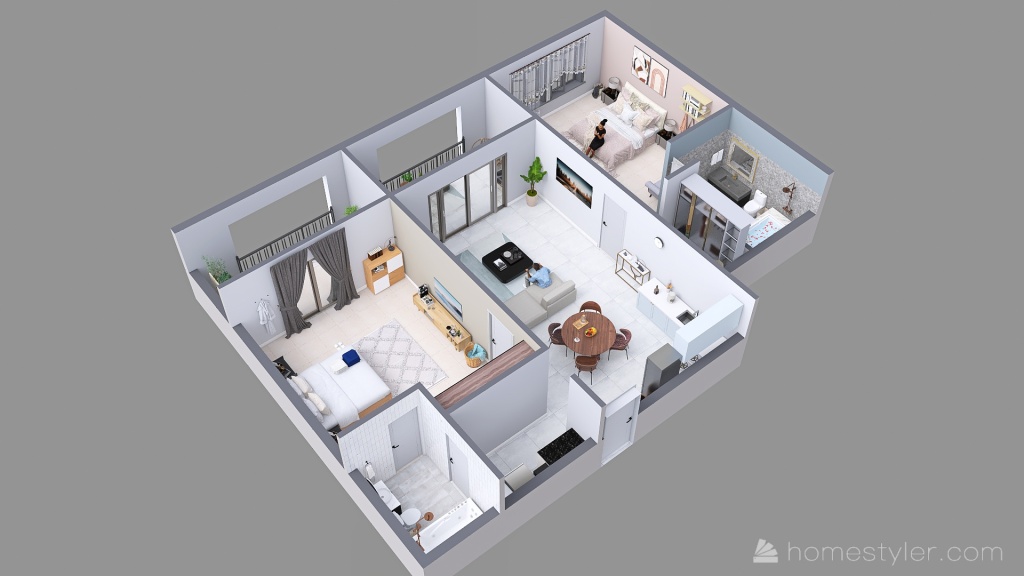 HOUSE 104 3d design renderings