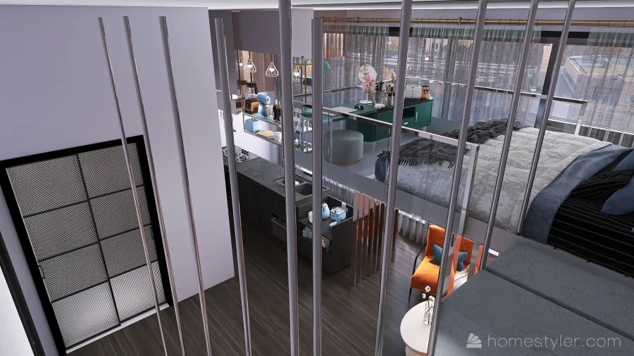Kitchen, Bedroom, Living room 3d design renderings