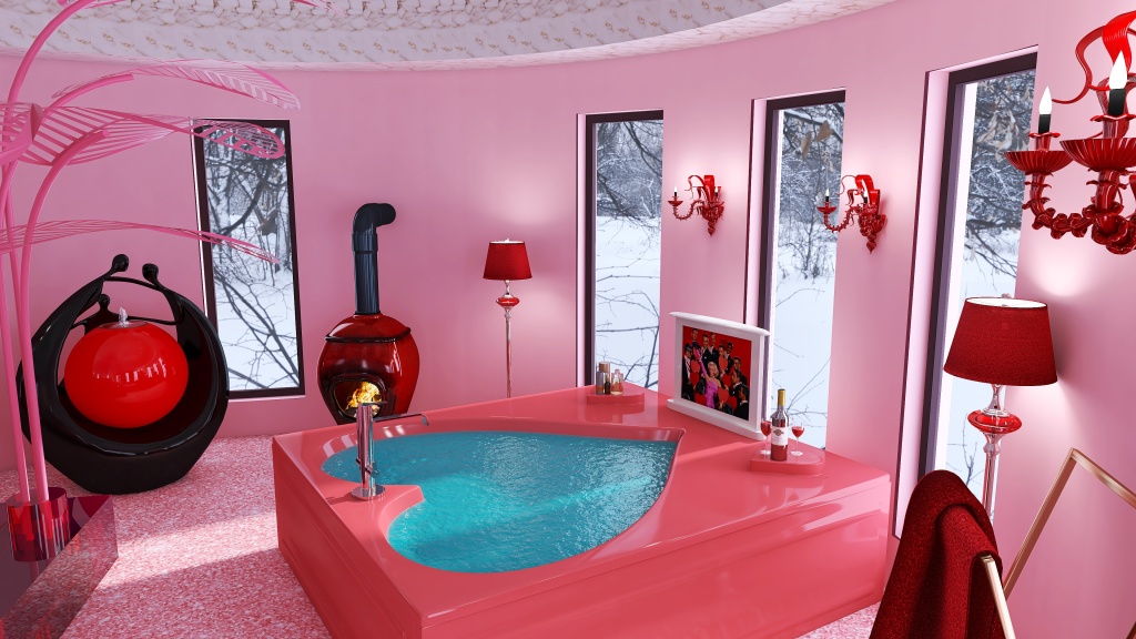 #ValentineContest-Honeymoon Suite 3d design renderings