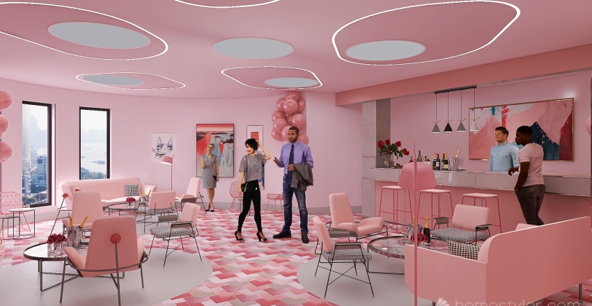 #ValentineContest -Everything is pink 3d design renderings