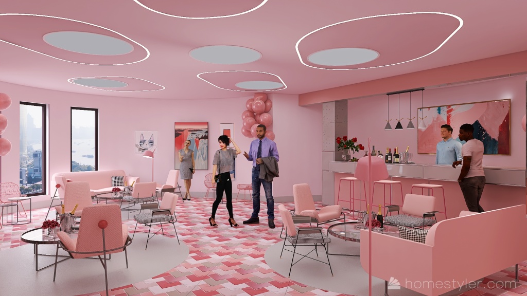 #ValentineContest -Everything is pink 3d design renderings