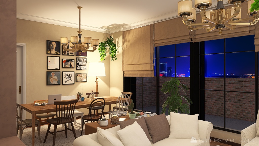 F.R.I.E.N.D.S inspired NY apartment 3d design renderings