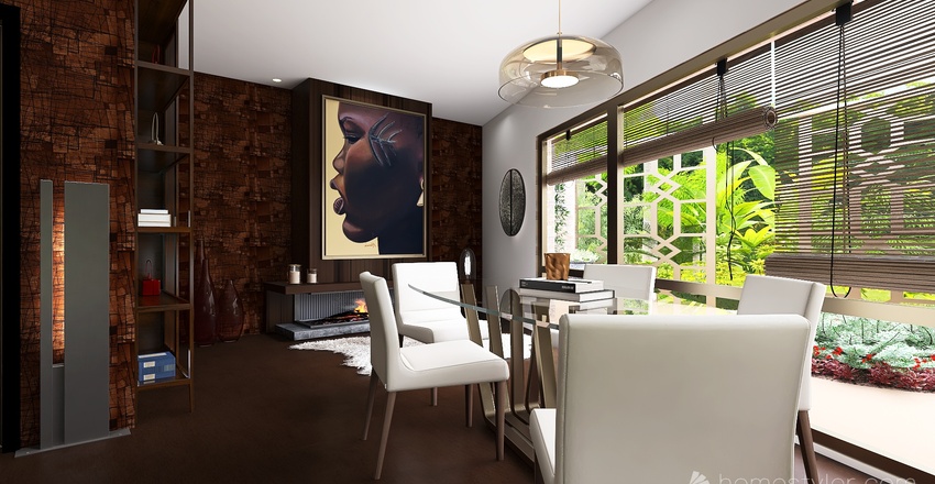 Living and Dining Room1 3d design renderings