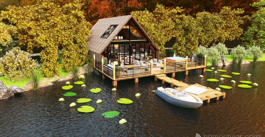 #HSDA2021 RESIDENTIAL LAKE VIEW RETREAT HOUSE 3d design renderings