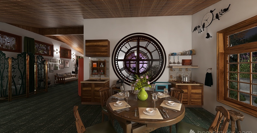 Casetta nel bosco 3d design renderings