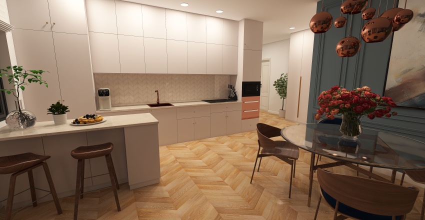 Classic style apartment 3d design renderings
