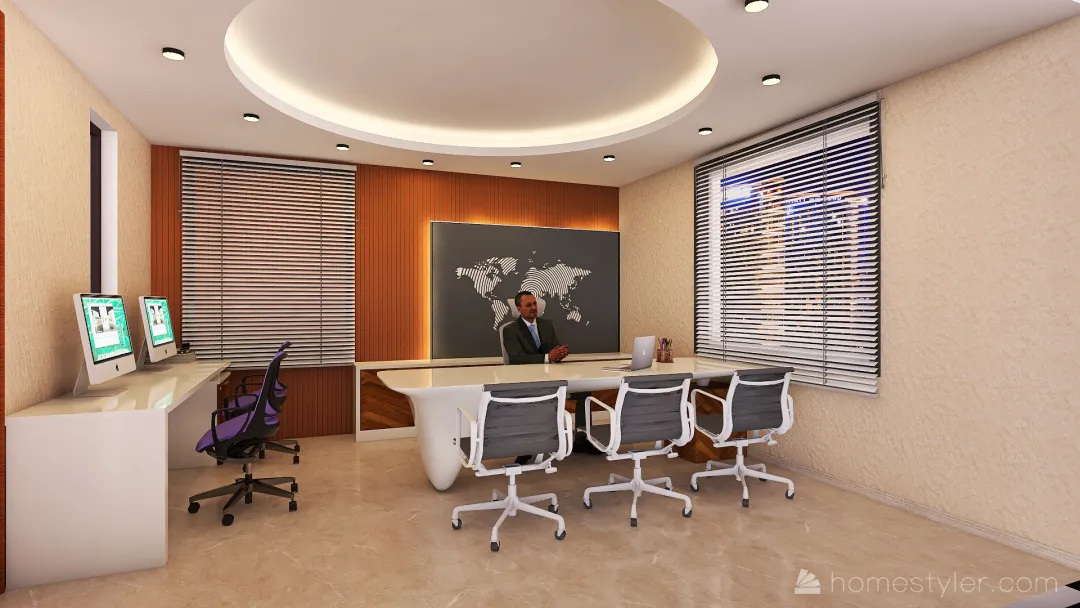 gautam ji office 3d design renderings