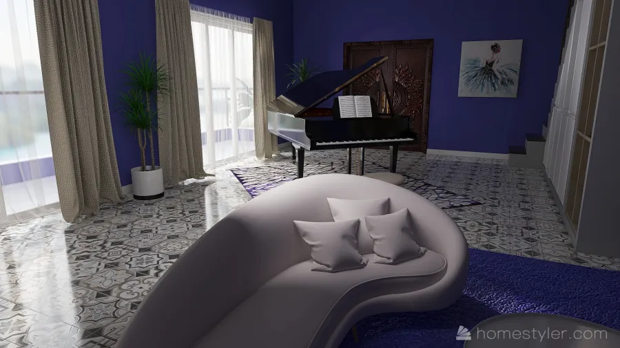Appartamento Classico - Very Peri Inspo 3d design renderings