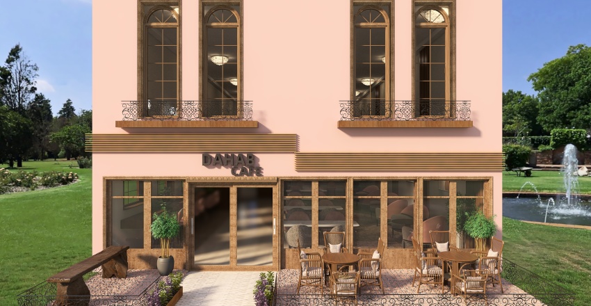 DAHAB CAFE 3d design renderings