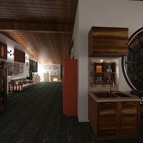 Casetta nel bosco 3d design renderings