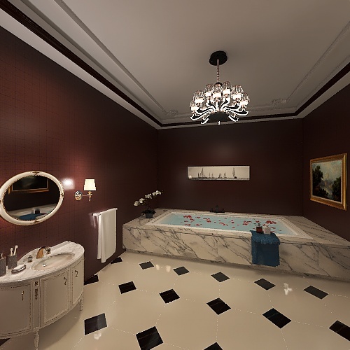 suite room 3d design renderings