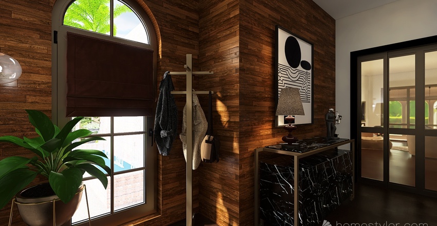 Brown and Bronzed 3d design renderings