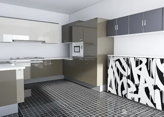Floor Plan kitchen Design Rendering