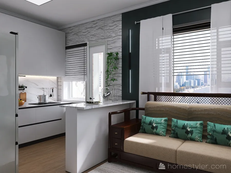 #Residential-Apartment for a man 3d design renderings