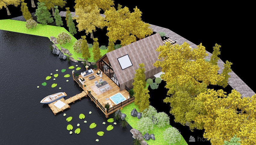 #HSDA2021 RESIDENTIAL LAKE VIEW RETREAT HOUSE 3d design picture 61.3