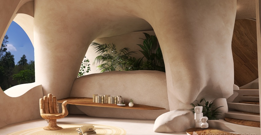#HSDA2021Residential - Organic House 3d design renderings