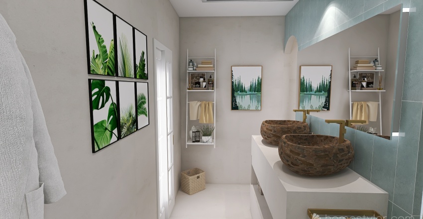 Baño Nature 3d design renderings