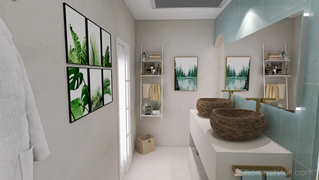 Baño Nature 3d design renderings