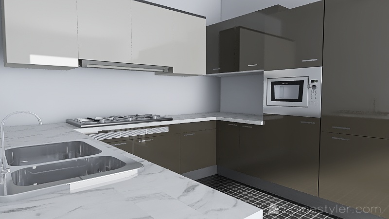 Floor Plan kitchen 3d design renderings