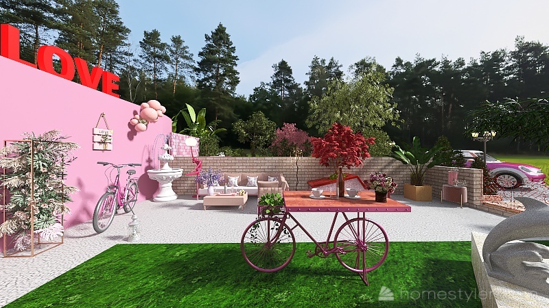 giardino 3d design renderings
