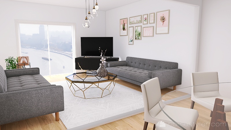 Apartment from my memory 3d design renderings