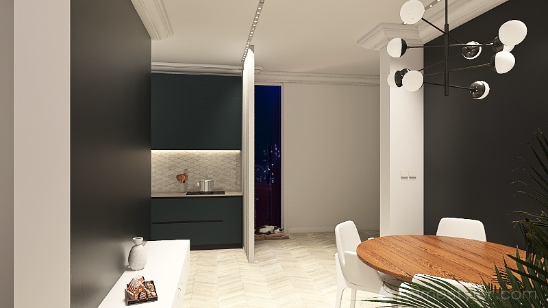 Kasztanowe mieszkanie 3d design renderings