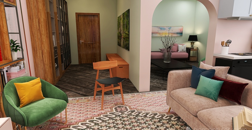 #ValentineContest Cozy Core Apartment 3d design renderings