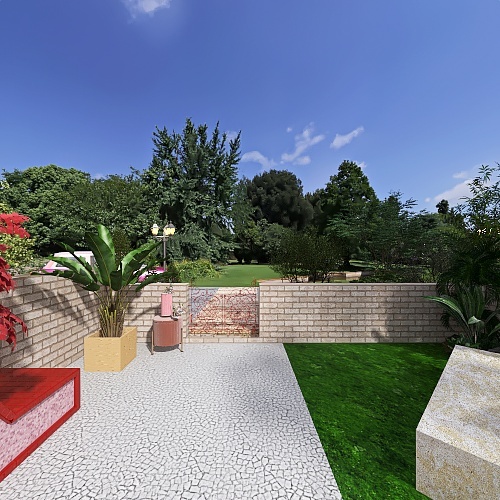 giardino 3d design renderings