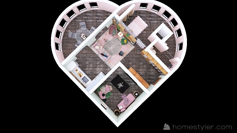 #ValentineContest Cozy Core Apartment  3d design picture 46.35