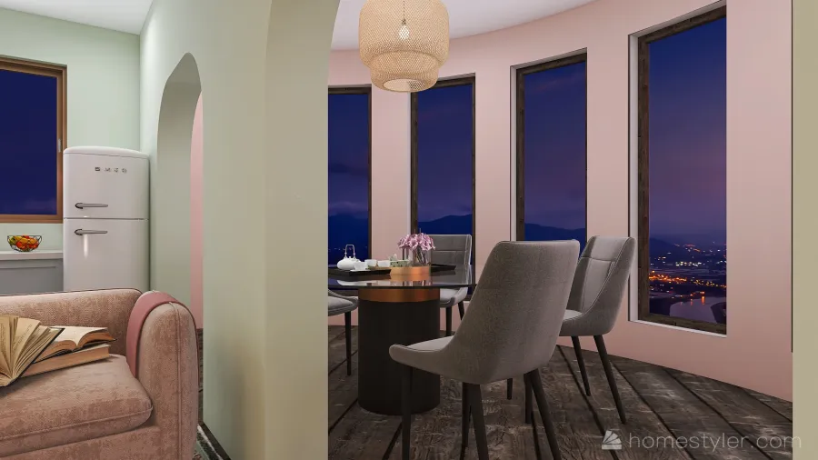#ValentineContest Cozy Core Apartment 3d design renderings
