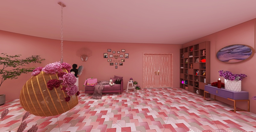 love room 3d design renderings