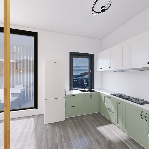One bedroom mini house 3d design renderings