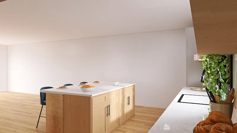 Organic Kitchen 3d design renderings