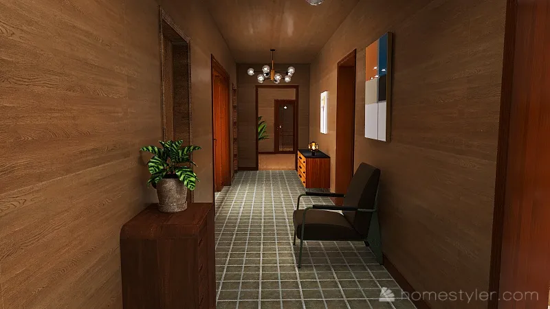 Retrohouse 3d design renderings