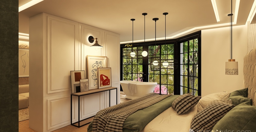 Farmhouse Second Bedroom 3d design renderings