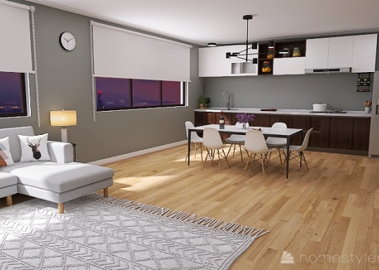 Simple apartament Design Rendering