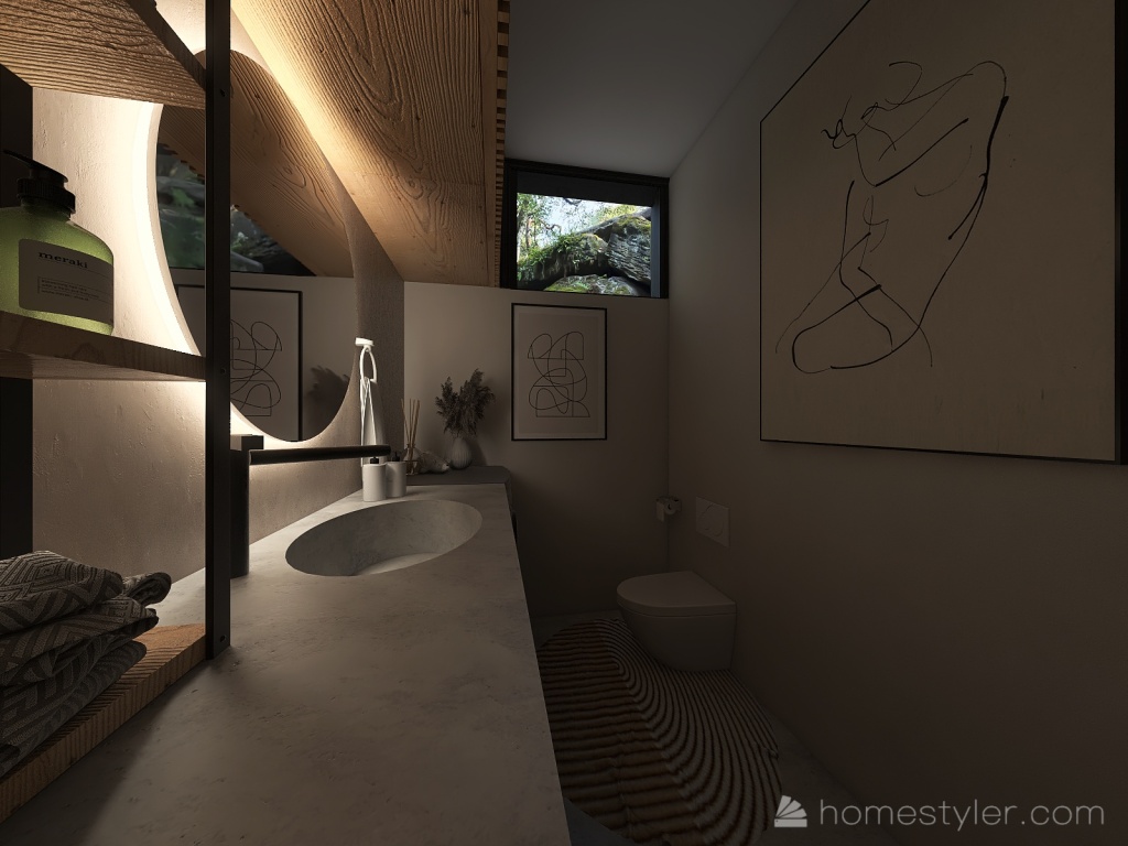 Modern House in the woods Black 3d design renderings