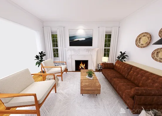Cozy Boho Livingroom (Shell 1) Design Rendering