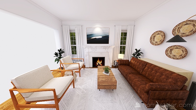Cozy Boho Livingroom (Shell 1) 3d design renderings