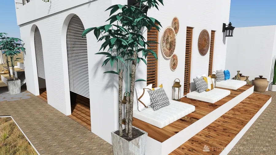 Coastal style House 3d design renderings