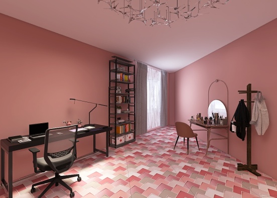 #ValentineContest- Loveshape-Pink House Design Rendering