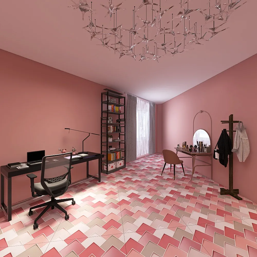 #ValentineContest- Loveshape-Pink House 3d design renderings