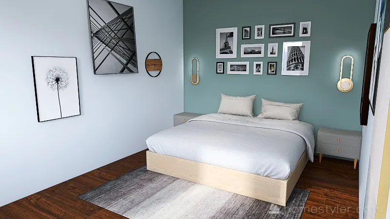 minimalist master bedroom 3d design renderings