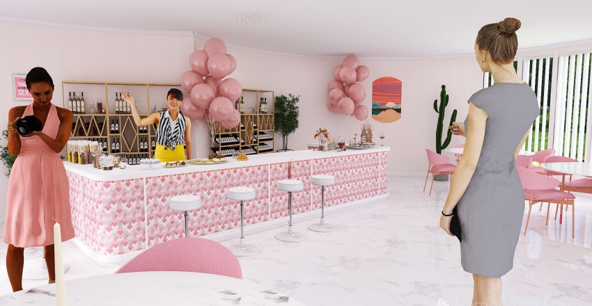 #ValentineContest Kikca Cafè 3d design renderings