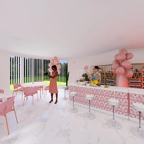 #ValentineContest Kikca Cafè 3d design renderings