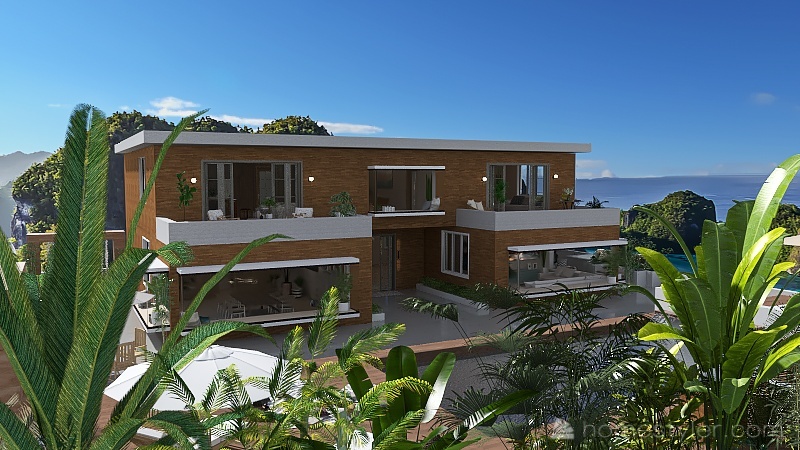 Modern Sardinian House 3d design renderings
