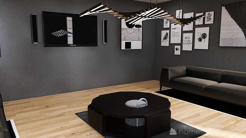 Metropolitan Living Room 3d design renderings